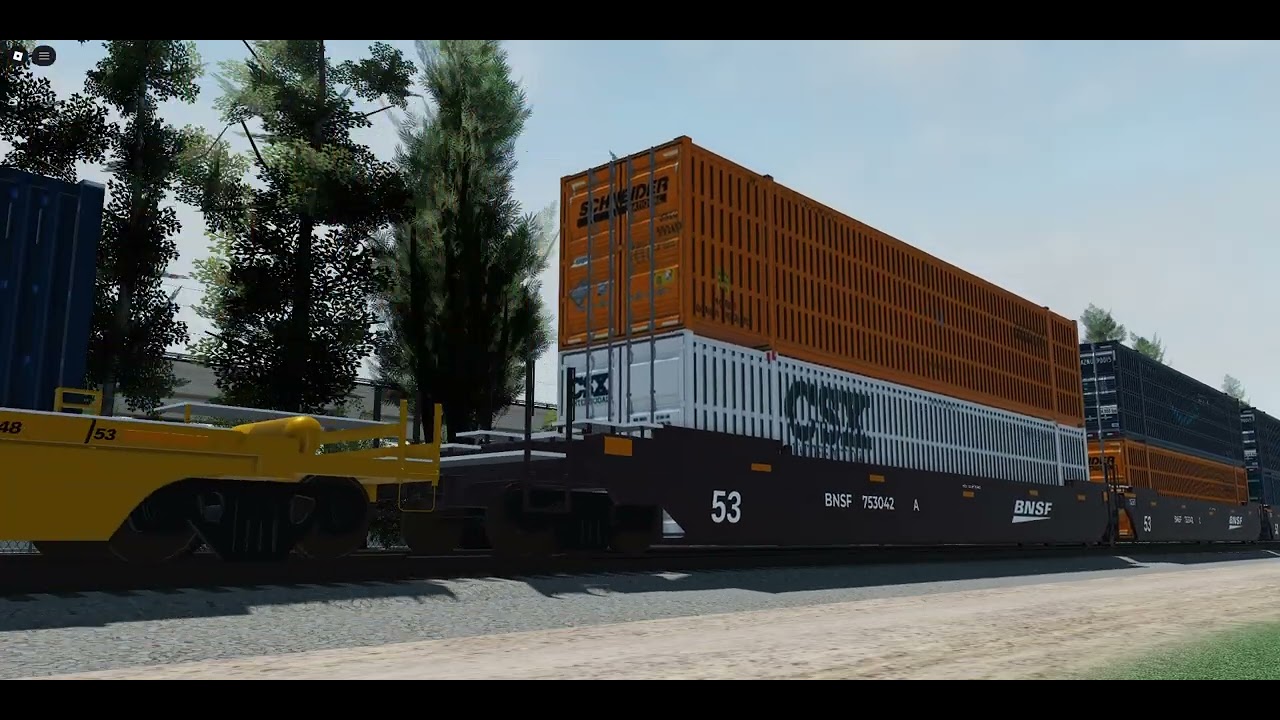 ROBLOX Railfanning at FEC Hialeah Subdivision S60E10: FEC Intermodal Train