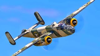 Spectacular Fly-Bys: Killer B B-25 Bomber and Golden Knight Dash-8 at Good Neighbor Airshow 2024