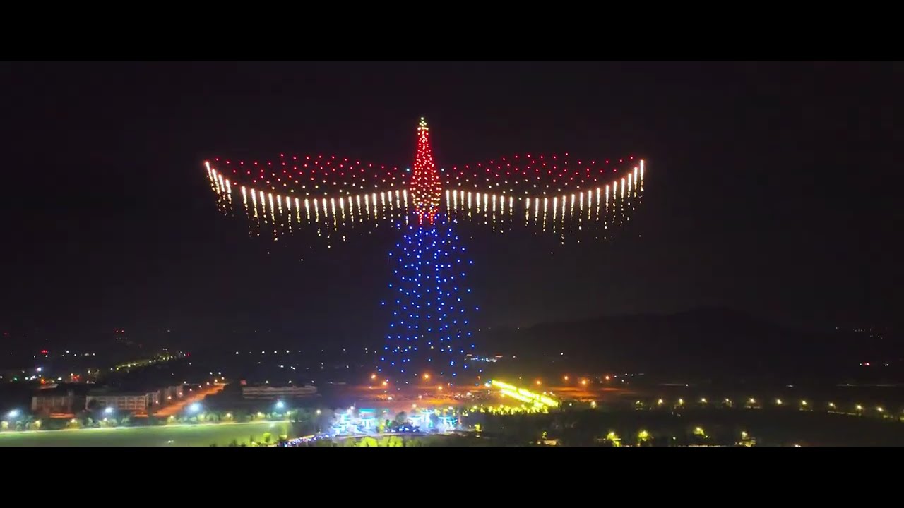 🚀 600 Drones Light Up Yizheng, China — Sky Meets Innovation! sales@modern-drone.com for booking show