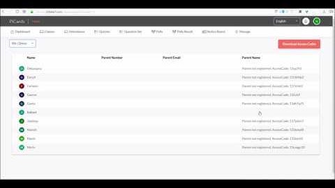 Viewing Parents Access Code