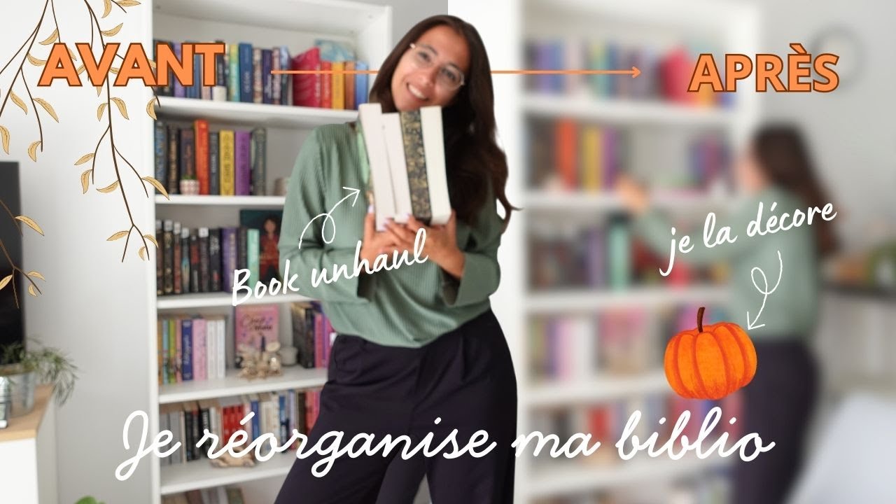 Je transforme ma bibliothèque pour l’automne (tri + déco cozy) 🌸🍂