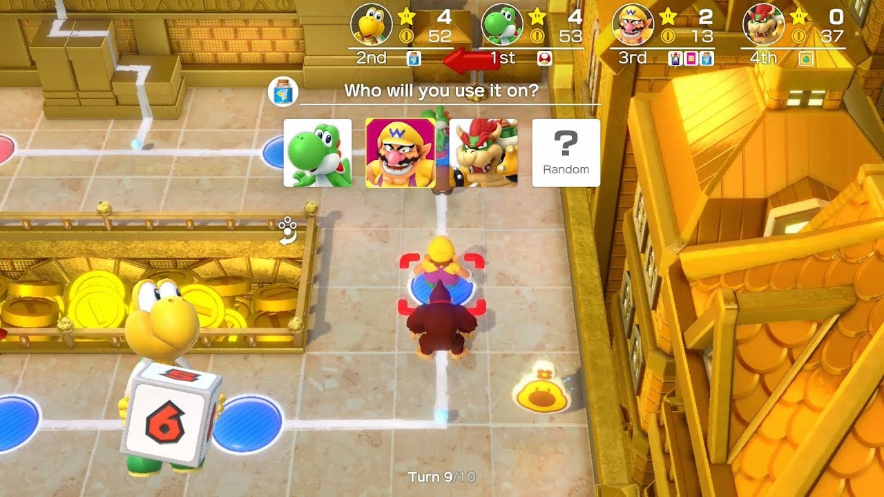 Super Mario Party #23 Kamek's Tantalizing Tower Yoshi vs Koopa Troopa vs Wario vs Bowser