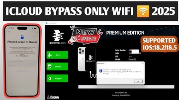 iRemoval PRO Premium Edition 4.0  A12+ iCloud Bypass Without Sim❌️ Ios:18.5 Iphone XR To 16 Pro Max