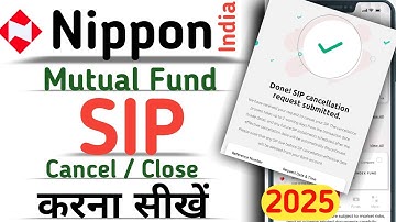 How To Cancel / Close SIP In NIPPON INDIA MUTUAL FUND APP | SIP band kaise kare | 2025 | Latest |