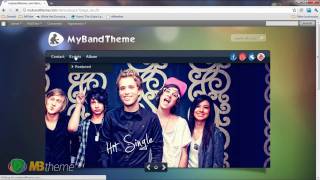 Social network integration in the MyBandTheme Wordpress template