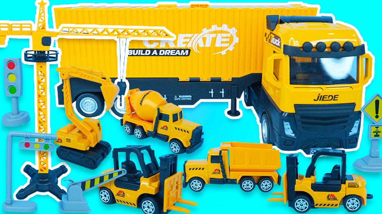 Container Loader Toy 8 Minutes of Satisfying Unboxing – Transforming Container Truck ...