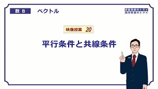 【高校　数学B】　ベクトル２０　共線条件　（１９分）