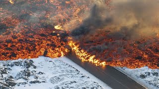 NO COMMENT | Rastro de destrucción que deja la lengua de lava del volcán de Grindavik