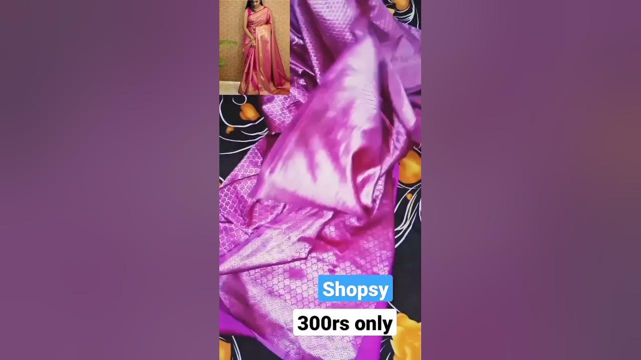 shorts-shopsy-reasonable-banarasi-saree-only-300-rs-banarasi-pink