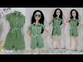 DIY How to make Romper jumpsuit with pockets for Barbie | nynnie me