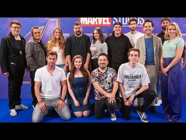 Avengers: Endgame cast members, Paul Rudd, from left, Scarlett