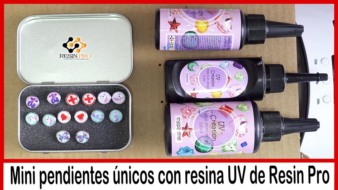 Mini pendientes únicos con resina UV de Resin Pro