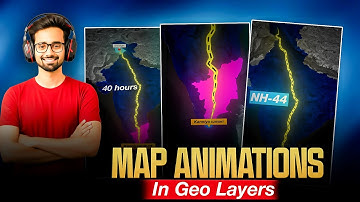 Viral Reel Map Animation in GeoLayers 3 | Full Tutorial in Hindi