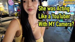 A Cute Waitress Grabbed My Camera and Ran Away, She Acting Like a YouTuber With MY Camera?