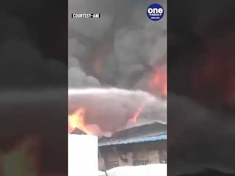WATCH  Fire breaks out in a warehouse in Howrah 10 fire tenders pressed into action Oneindia