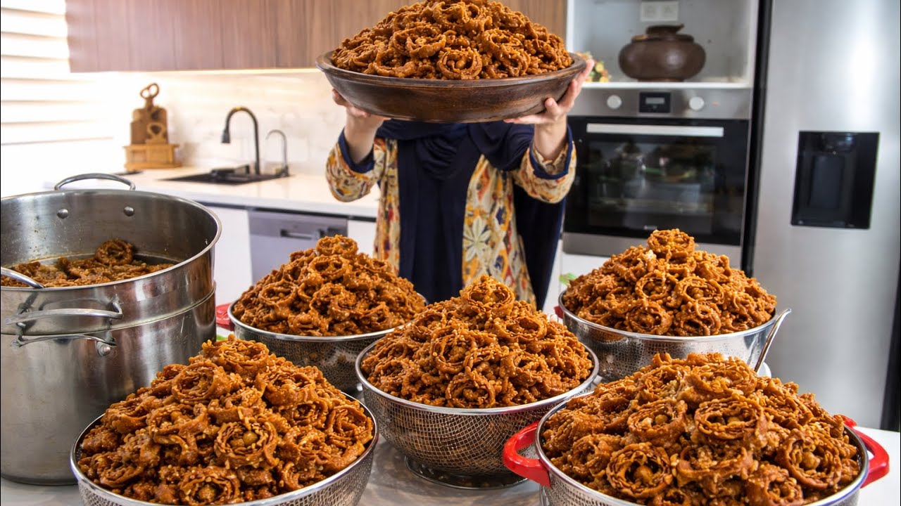 معسلات رمضان 2025 شباكية بكمية وفيرة باللوز وبالزنجلان روتين طلبية رمضانية +ثمن البيع