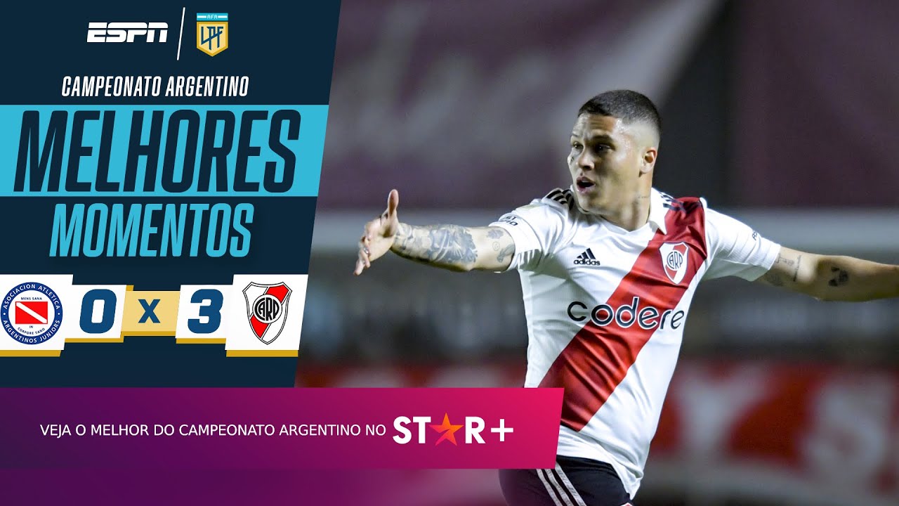 QUINTERO FAZ PINTURA, E O RIVER PLATE VENCE O ARGENTINOS JUNIORS | Melhores Momentos