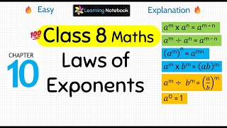 Class 8 maths chapter 10 Laws of Exponents -Class 8 maths laws of exponents Profile