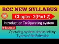 bcc course in csc | file extension in computer | operating system simple setting | computer class