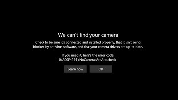 How to fix Camera Error