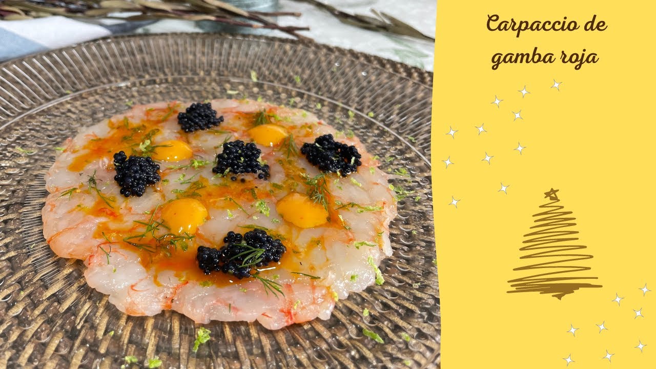 🦐 CARPACCIO DE GAMBAS 🎄 aperitivo de Navidad fácil y rápido