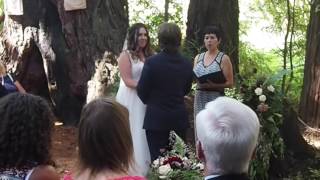 A Floater Wedding-Adam & Denise tie the knot in the Redwoods