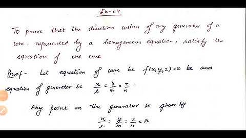 Cone - Solid Geometry Ch-7 Lec-7