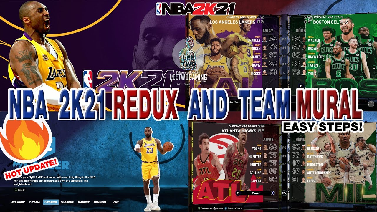 Nba 2k21 How To Add Or Change Redux And Team Mural Mod Pc Version Don T Skip Watch Till The End Youtube