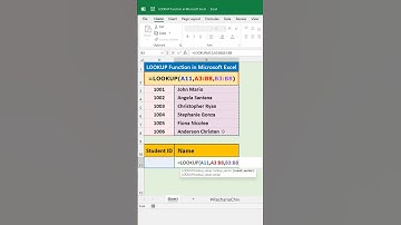 How to Use the LOOKUP Function in Excel #excel #shorts #exceltips