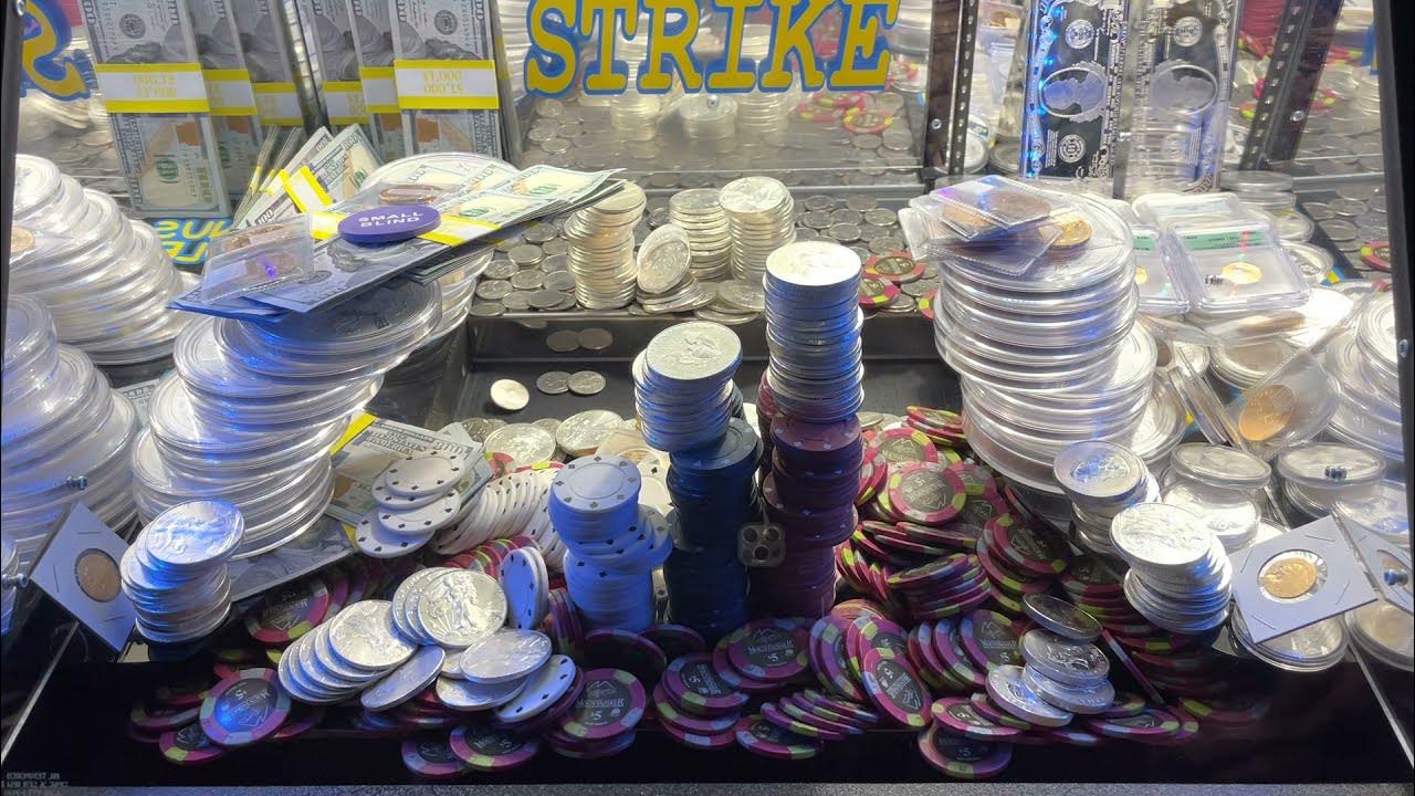 I WON 6.4 MILLIONS DOLLARS ON CASINO COIN PUSHER NEW WORLD RECORD