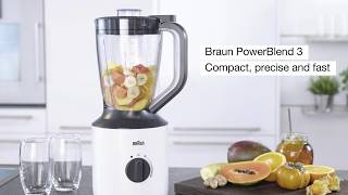 Braun PowerBlend 3 Jug blender - Healthy smoothies. Fast and easy.