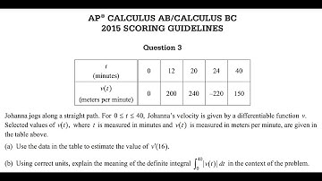 2015 AP Calculus AB BC Free Response question 3
