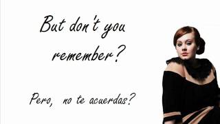 Dont You Remember - Adele Subtitulada Ingles y Español