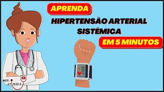 APRENDA HIPERTENSÃO ARTERIAL SISTÊMICA EM 5 MINUTOS - AULA ANIMADA