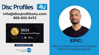 EPIC  How to Create or Edit an Everything DiSC Comparison Report