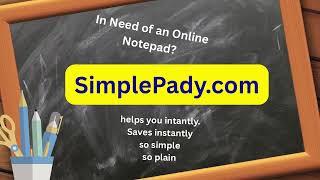 Online Notepad. Free to use from SimplePady.com screenshot 3