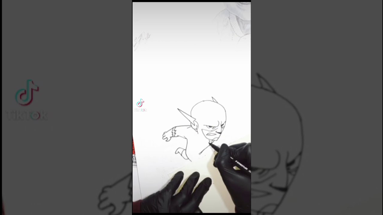 How to draw cute Flash DC Comic - Boo Hub