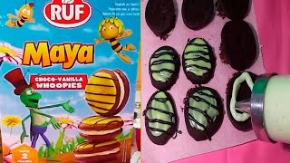 Recetas de cocina, video de reposteria. Como hacer Whoopies de Maya con la caja de Lidl recet