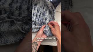 Sewing down Punk Cardi‘s Front Hem