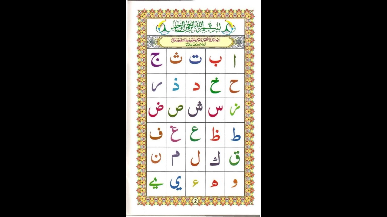 Qurani Qaida Lesson 1 Arabic Qaida Lesson 1 | Takhti No.1 Full Class Noorani Qaida Full ...