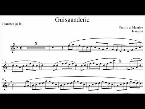 F M Jeanjean Guisganderie Clarinet Score Sabato Morretta Clarinet