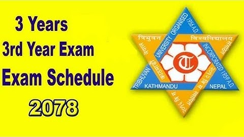 Exam Schedule: 3year B.Ad 3rd year