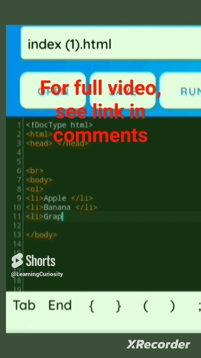 How to create list in HTML | Ordered,unordered and discriptive lists in ...