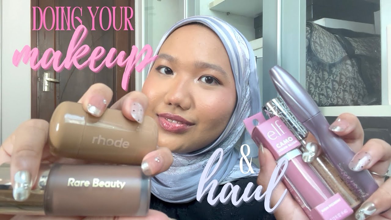 ASMR| DOING YOUR MAKEUP & HAUL personal attention and tapping