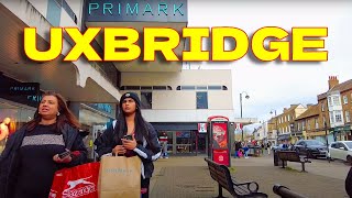 Uxbridge Town Centre Walkthrough | West London UK (4K) | February 2023