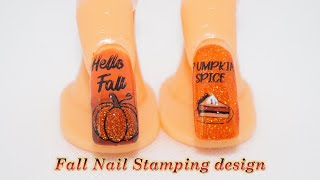 FALL NAIL STAMPING DESIGN | COLORING IN NAIL STAMPS | MSCHARLIESNAILS  #nailsart #nailstamping
