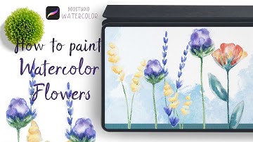 You can draw it: loose watercolour flowers in Procreate - digital tutorial on IPad for beginners