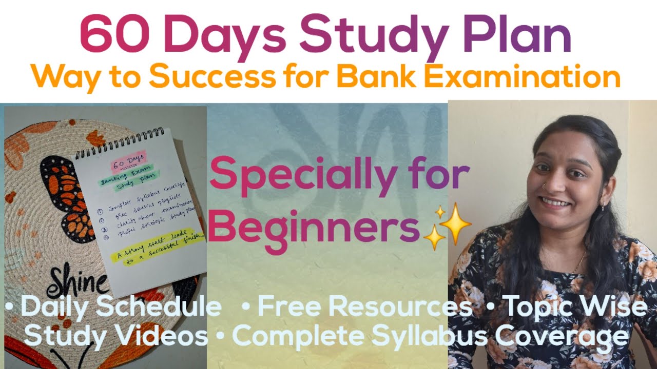 Bank exam 60 days study plan with sources - YouTube