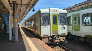 キハ110系200番台 キハ111-202・キハ112-202 喜多方駅発車