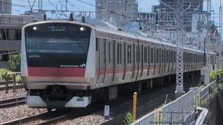 【ケヨ516編成 TK出場回送(指定保全)】回8397M E233系5000番台516編成 回送幕で船橋〜東船橋駅間通過!